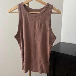 a new day Ribbed Scoop Neck Tank - Mauve Brown